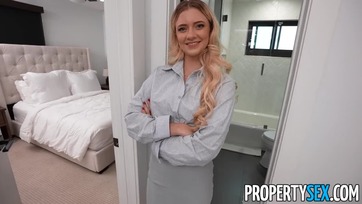 Teletüzelték a szexis ingatlanos fruska csőrét miután brutálisan megfarkalták a leborotvált muffját Thumb